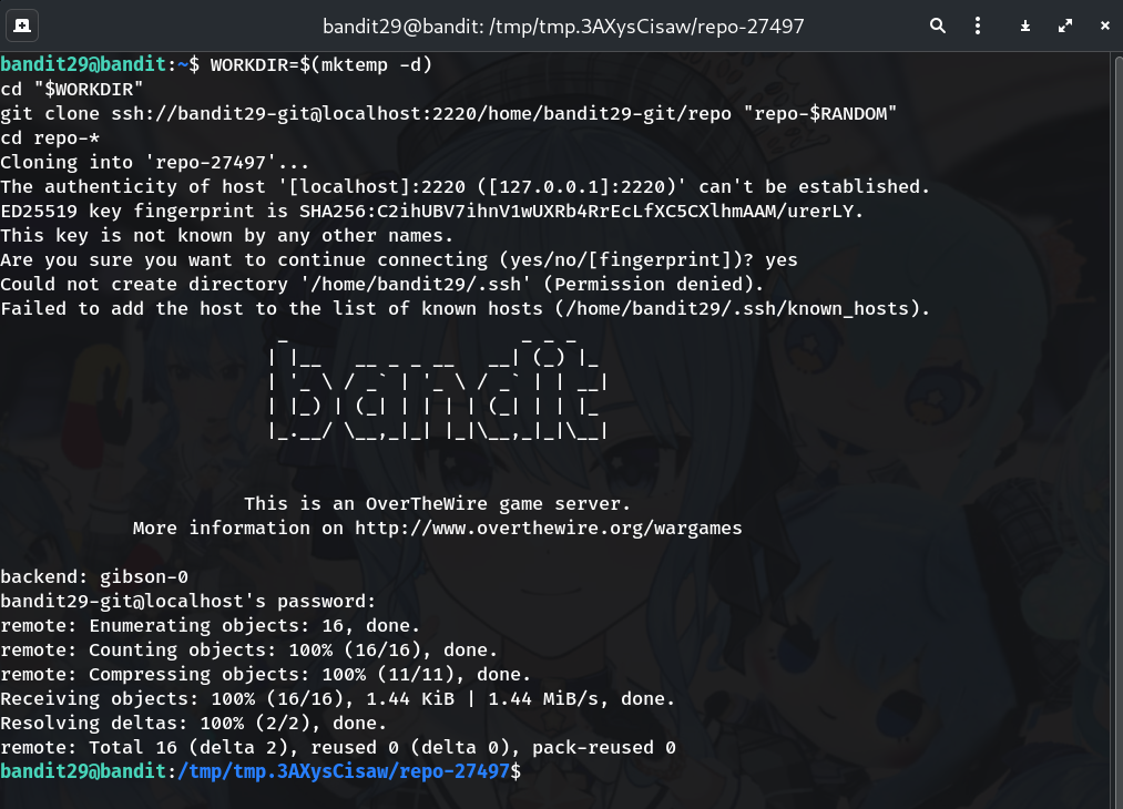 git clone placeholder
