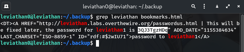 grep output